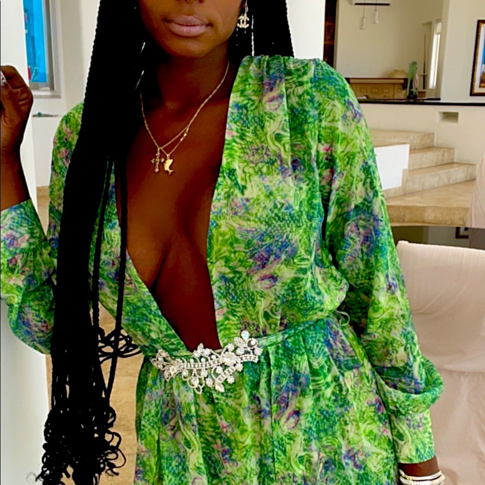 Thigh split dress